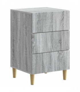 vidaXL Bedside Cabinet Grey Sonoma 43 x 41 x 66.5 cm Engineered Wood — V0672158361