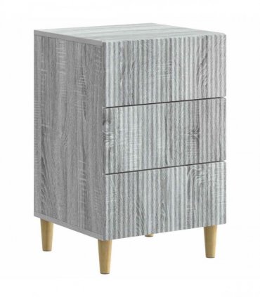 vidaXL Bedside Cabinet Grey Sonoma 43 x 41 x 66.5 cm Engineered Wood — V0672158361
