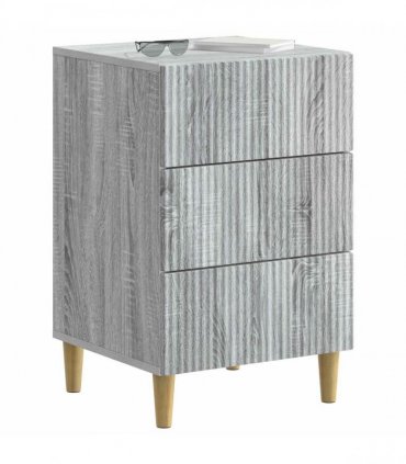 vidaXL Bedside Cabinet Grey Sonoma 43 x 41 x 66.5 cm Engineered Wood — V0672158361