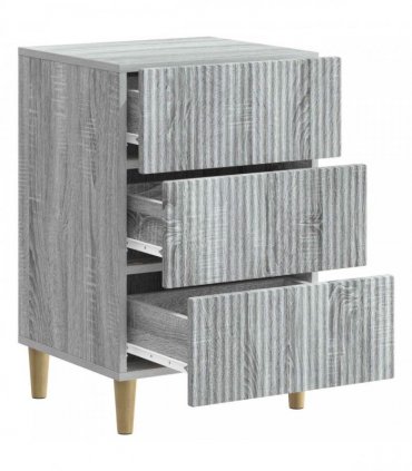 vidaXL Bedside Cabinet Grey Sonoma 43 x 41 x 66.5 cm Engineered Wood — V0672158361