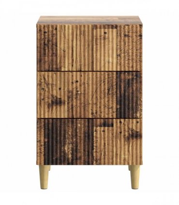 vidaXL Bedside Cabinet Old Wood 43 x 41 x 66.5 cm Engineered Wood — V0672158364
