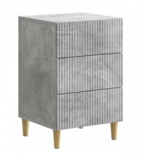vidaXL Bedside Cabinet Concrete Grey 43 x 41 x 66.5 cm Engineered Wood — V0672158365