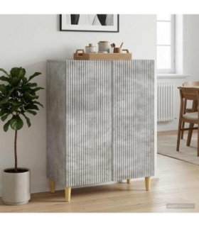 vidaXL Sideboard Concrete Grey 66 x 34.5 x 90 cm Engineered Wood — V0672158368