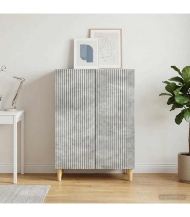 vidaXL Sideboard Concrete Grey 66 x 34.5 x 90 cm Engineered Wood — V0672158368