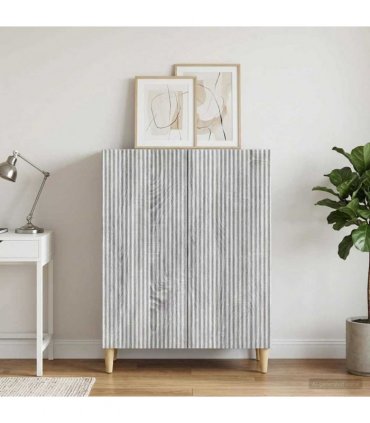 vidaXL Sideboard Grey Sonoma 66 x 34.5 x 90 cm Engineered Wood — V0672158369