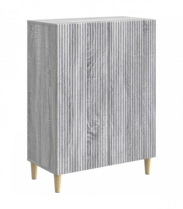 vidaXL Sideboard Grey Sonoma 66 x 34.5 x 90 cm Engineered Wood — V0672158369