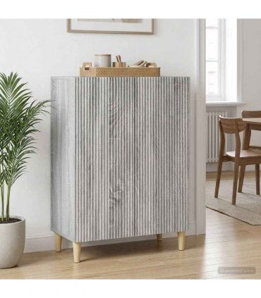 vidaXL Sideboard Grey Sonoma 66 x 34.5 x 90 cm Engineered Wood — V0672158369