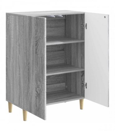 vidaXL Sideboard Grey Sonoma 66 x 34.5 x 90 cm Engineered Wood — V0672158369