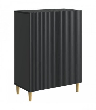 vidaXL Sideboard Black 66 x 34.5 x 90 cm Engineered Wood — V0672158370