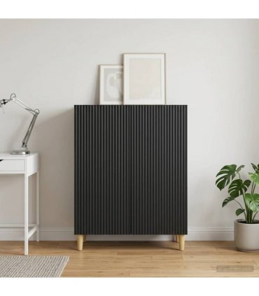 vidaXL Sideboard Black 66 x 34.5 x 90 cm Engineered Wood — V0672158370