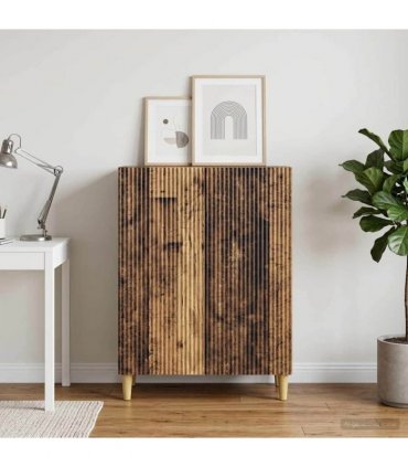 vidaXL Sideboard Old Wood 66 x 34.5 x 90 cm Engineered Wood — V0672158371
