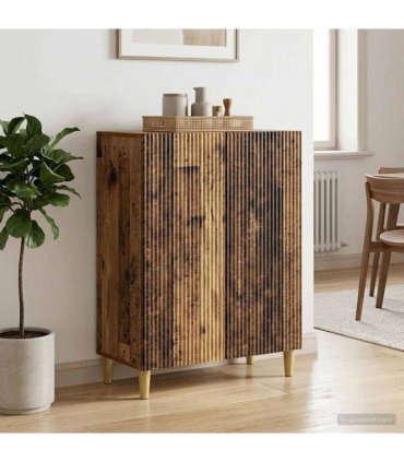 vidaXL Sideboard Old Wood 66 x 34.5 x 90 cm Engineered Wood — V0672158371
