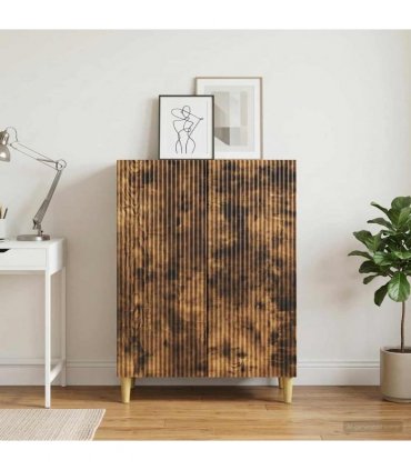 vidaXL Sideboard Smoked Oak 66 x 34.5 x 90 cm Engineered Wood — V0672158372