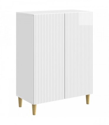 vidaXL Sideboard High Gloss White 66 x 34.5 x 90 cm Engineered Wood — V0672158374