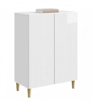 vidaXL Sideboard High Gloss White 66 x 34.5 x 90 cm Engineered Wood — V0672158374