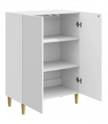 vidaXL Sideboard High Gloss White 66 x 34.5 x 90 cm Engineered Wood — V0672158374