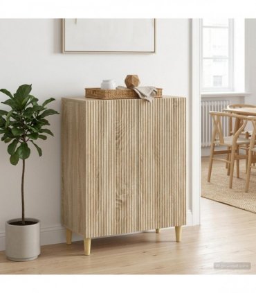 vidaXL Sideboard Sonoma Oak 66 x 34.5 x 90 cm Engineered Wood — V0672158375