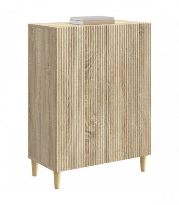 vidaXL Sideboard Sonoma Oak 66 x 34.5 x 90 cm Engineered Wood — V0672158375
