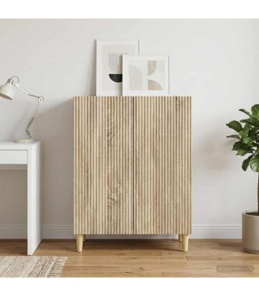 vidaXL Sideboard Sonoma Oak 66 x 34.5 x 90 cm Engineered Wood — V0672158375