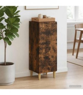 vidaXL Sideboard Smoked Oak 33 x 34.5 x 90 cm Engineered Wood — V0672158376