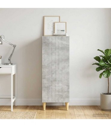 vidaXL Sideboard Concrete Grey 33 x 34.5 x 90 cm Engineered Wood — V0672158378
