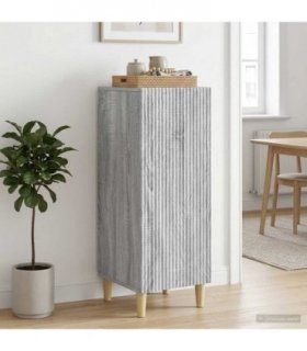 vidaXL Sideboard Grey Sonoma 33 x 34.5 x 90 cm Engineered Wood — V0672158379