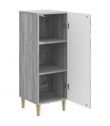 vidaXL Sideboard Grey Sonoma 33 x 34.5 x 90 cm Engineered Wood — V0672158379
