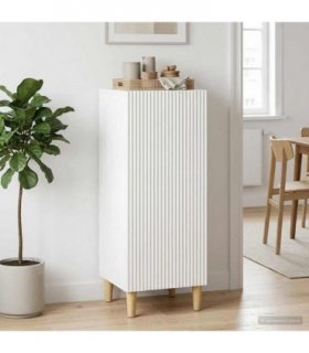 vidaXL Sideboard High Gloss White 33 x 34.5 x 90 cm Engineered Wood — V0672158380