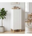 vidaXL Sideboard High Gloss White 33 x 34.5 x 90 cm Engineered Wood — V0672158380