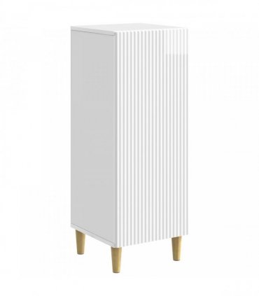 vidaXL Sideboard High Gloss White 33 x 34.5 x 90 cm Engineered Wood — V0672158380
