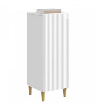vidaXL Sideboard High Gloss White 33 x 34.5 x 90 cm Engineered Wood — V0672158380