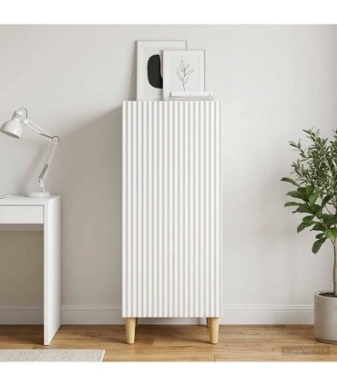 vidaXL Sideboard High Gloss White 33 x 34.5 x 90 cm Engineered Wood — V0672158380