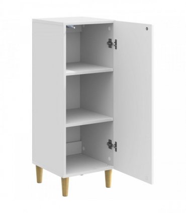 vidaXL Sideboard High Gloss White 33 x 34.5 x 90 cm Engineered Wood — V0672158380