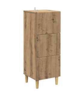 vidaXL Drawer Cabinet Artisan Oak 33 x 34.5 x 90 cm Engineered Wood — V0672158393