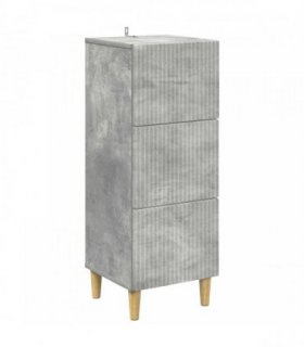 vidaXL Drawer Cabinet Concrete Grey 33 x 34.5 x 90 cm Engineered Wood — V0672158394