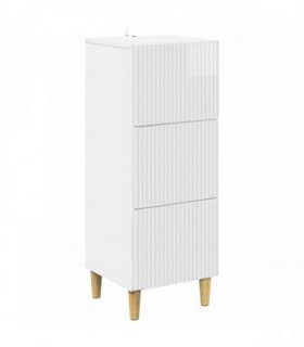 vidaXL Drawer Cabinet High Gloss White 33 x 34.5 x 90 cm — V0672158398