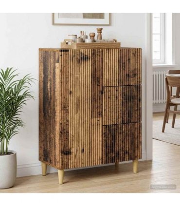 vidaXL Sideboard Old Wood 66 x 34.5 x 90 cm Engineered Wood — V0672158400
