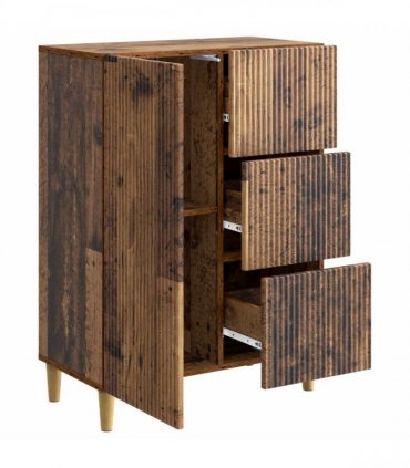 vidaXL Sideboard Old Wood 66 x 34.5 x 90 cm Engineered Wood — V0672158400