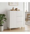 vidaXL Sideboard High Gloss White 66 x 34.5 x 90 cm Engineered Wood — V0672158402