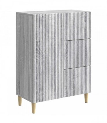 vidaXL Sideboard Grey Sonoma 66 x 34.5 x 90 cm Engineered Wood — V0672158403