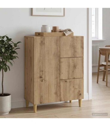 vidaXL Sideboard Artisan Oak 66 x 34.5 x 90 cm Engineered Wood — V0672158404