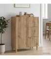 vidaXL Sideboard Artisan Oak 66 x 34.5 x 90 cm Engineered Wood — V0672158404
