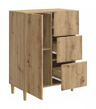 vidaXL Sideboard Artisan Oak 66 x 34.5 x 90 cm Engineered Wood — V0672158404