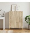 vidaXL Sideboard Sonoma Oak 66 x 34.5 x 90 cm Engineered Wood — V0672158405