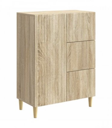 vidaXL Sideboard Sonoma Oak 66 x 34.5 x 90 cm Engineered Wood — V0672158405