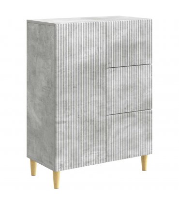 vidaXL Sideboard Concrete Grey 66 x 34.5 x 90 cm Engineered Wood — V0672158406