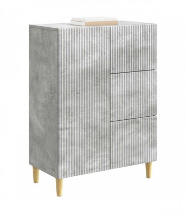 vidaXL Sideboard Concrete Grey 66 x 34.5 x 90 cm Engineered Wood — V0672158406