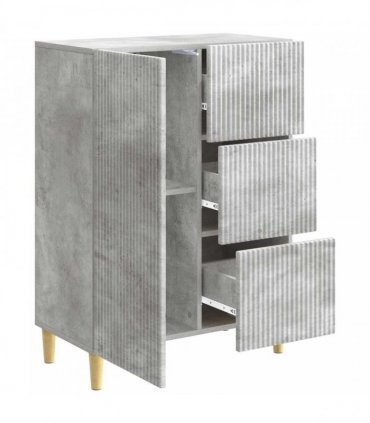 vidaXL Sideboard Concrete Grey 66 x 34.5 x 90 cm Engineered Wood — V0672158406