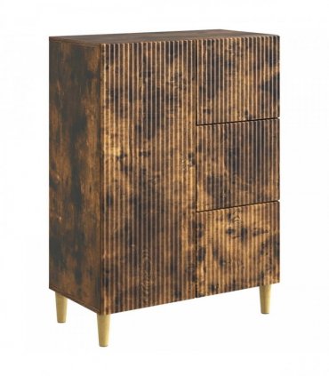 vidaXL Sideboard Smoked Oak 66 x 34.5 x 90 cm Engineered Wood — V0672158407