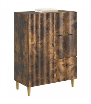 vidaXL Sideboard Smoked Oak 66 x 34.5 x 90 cm Engineered Wood — V0672158407